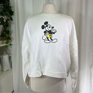 NWT White Mickey and Friends Sweater